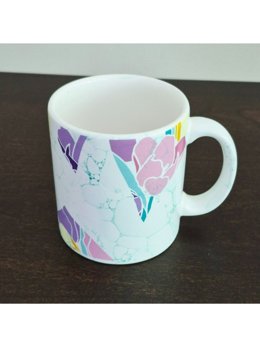 Vintage Waechtersbach Pastel Floral Coffee Mug, Earthenware, W. Germany Mark - Picture 3 of 9